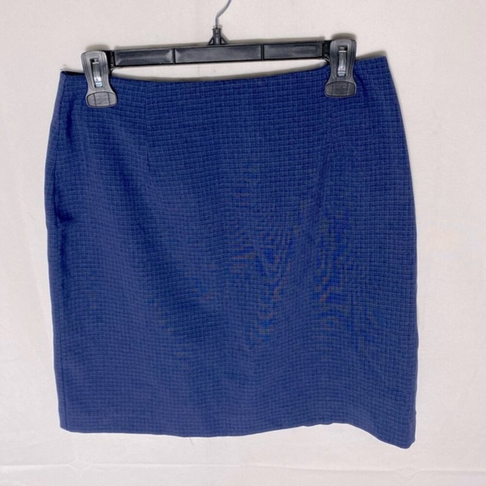 Vintage Emblem Blue Micro Plaid Mini Skirt 8